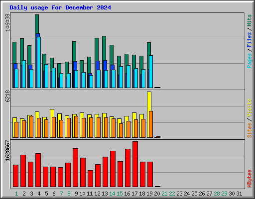 Daily usage for December 2024