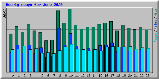 Hourly usage for June 2020