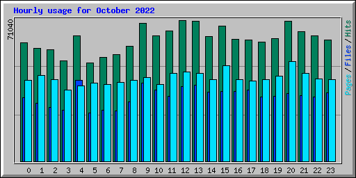 Hourly usage for October 2022