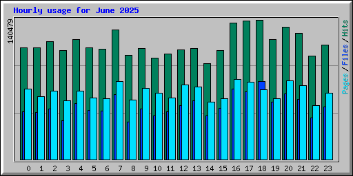 Hourly usage for June 2025