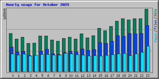 Hourly usage for October 2025