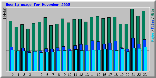 Hourly usage for November 2025