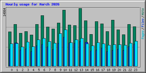 Hourly usage for March 2026