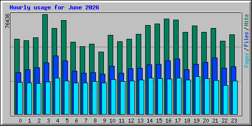 Hourly usage for June 2026
